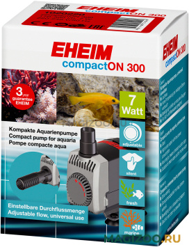 Помпа погружная Eheim compactON 300 для аквариума 170 – 300 л/ч, 7 Вт, до 0,6 м (1 шт)