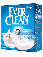 EVER CLEAN EXTRA STRONG CLUMPIN UNSCENTED наполнитель комкующийся для туалета кошек без ароматизатора голубая полоска (6 л)