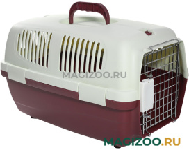 Переноска для животных Triol FS02 М с металлической дверцей бургунди 56 x 36,5 x 33 см (1 шт)