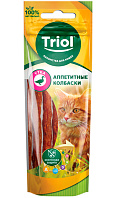 Лакомство TRIOL для кошек колбаски аппетитные с уткой 40 гр (1 шт)