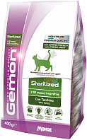 GEMON CAT STERILISED для взрослых кастрированных котов и стерилизованных кошек с индейкой (0,4 кг)