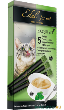 Лакомство EDEL FOR CAT для кошек крем-суп с ливерной колбасой и овощами 75 гр (1 шт)