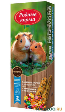 РОДНЫЕ КОРМА палочки зерновые для грызунов с витаминами и минералами уп. 2 шт (1 уп)