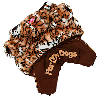 FOR MY DOGS комбинезон-шубка для собак коричневый для девочек FW927-2020 F (10)