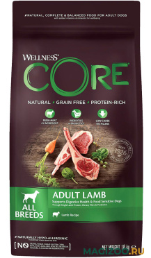 Сухой корм CORE LAMB DOG ADULT беззерновой для взрослых собак всех пород с ягненком и яблоком (1,8 кг)