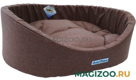 Лежак для животных с бортиком Сладкий сон Рогожка № 4 коричневый 64 х 49 х 20 см (1 шт)