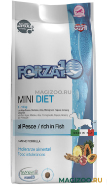 Сухой корм FORZA10 DOG MINI DIET монобелковый для взрослых собак маленьких пород при аллергии с рыбой (0,4 кг)