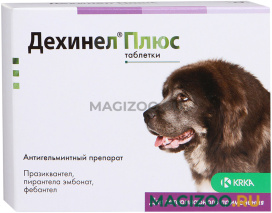 ДЕХИНЕЛ ПЛЮС – антигельминтик для взрослых собак крупных пород (1 уп)