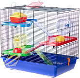 Клетка для грызунов Inter-Zoo G085 Teddy Gigant II с пластиковыми цветными аксессуарами цвет в ассортименте 58 х 38 х 55 см (1 шт) 