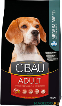 Сухой корм CIBAU ADULT MEDIUM для взрослых собак средних пород с курицей (2,5 кг)