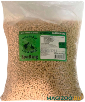 ZOORING ЛЕСНАЯ СКАЗКА наполнитель древесный для туалета кошек (15 кг)