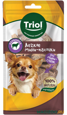 Лакомство TRIOL для собак маленьких пород мини палочки легкое баранье 30 гр (1 шт)