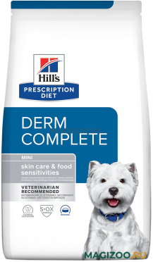 Сухой корм HILL'S PRESCRIPTION DIET DERM COMPLETE MINI для взрослых собак маленьких пород защита кожи при аллергиях (1 кг)