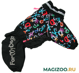 FOR MY DOGS дождевик для собак ABC черный для мальчиков 543SS-2021 M (C1) 