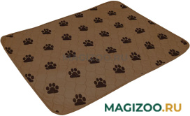 Пеленка многоразовая впитывающая для собак ZooOne коричневая 65 х 80 см (1 шт)
