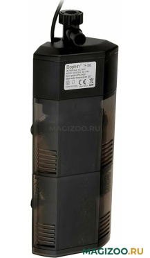Фильтр внутренний Dophin TF-300 угловой с регулятором и флейтой для аквариума до 80 л, 300 л/ч, 4,5 Вт (1 шт)