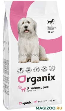 Сухой корм ORGANIX ADULT DOG LARGE BREED LAMB & RICE для взрослых собак крупных пород с ягненком и рисом (12 кг)