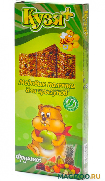 КУЗЯ+ лакомство для грызунов палочки медовые с фруктами уп. 4 шт (1 шт)
