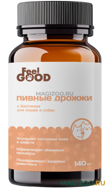 FEELGOOD пивные дрожжи для собак и кошек с биотином уп. 140 таблеток (1 шт)