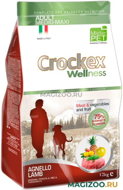 Сухой корм CROCKEX WELLNESS DOG ADULT MEDIUM & MAXI LAMB & RICE для взрослых собак средних и крупных пород с ягненком и рисом (12 кг)