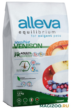 Сухой корм ALLEVA EQUILIBRIUM ADULT CAT SENSITIVE VENISON для взрослых кошек с чувствительным пищеварением с олениной (1,5 кг)