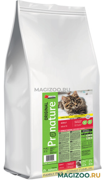 Сухой корм PRONATURE ORIGINAL CAT ADULT для взрослых кошек с курицей и ягненком (20 кг)