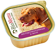 BIOMENU для взрослых собак с желудочками куриными в желе  (150 гр)