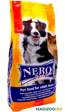 Сухой корм NERO GOLD DOG ADULT NERO CROC ECONOMY WITH LOVE для взрослых собак всех пород Мясной коктейль  (15 кг)