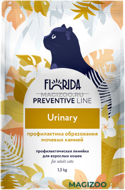 Сухой корм FLORIDA PREVENTIVE LINE URINARY для взрослых кошек при мочекаменной болезни (1,5 кг)