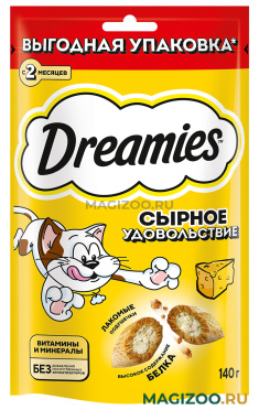 Лакомство DREAMIES для кошек подушечки с сыром (140 гр)