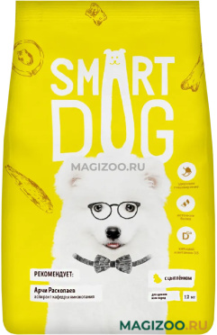 Сухой корм SMART DOG для щенков с цыпленком (12 кг)