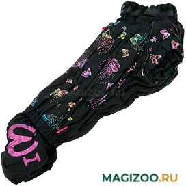FOR MY DOGS комбинезон для такс Бабочки черный для девочек FW1115-2021 F (TC2) 