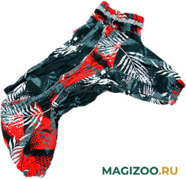 FOR MY DOGS комбинезон для собак серо/красный для девочек FW1124-2021 F (D1) 