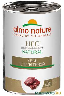 Влажный корм (консервы) ALMO NATURE DOG HFC NATURAL для взрослых собак с телятиной (340 гр)
