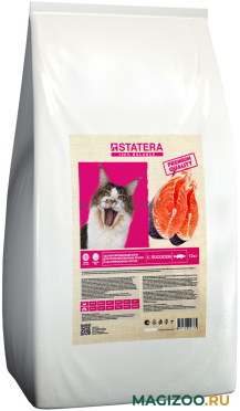 Сухой корм STATERA для взрослых кастрированных котов и стерилизованных кошек с лососем (12 кг)