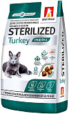 ZOOGURMAN STERILIZED для взрослых кастрированных котов и стерилизованных кошек с индейкой (0,35 кг)