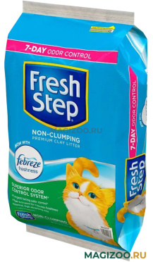 FRESH STEP NON-CLUMPING PREMIUM CAT LITTER WITH FEBREEZE наполнитель впитывающий для туалета кошек с ароматом февральской свежести (18,2 кг)