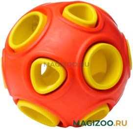 Игрушка для собак Homepet Silver Series мяч каучук красно-желтый 7,5 см (1 шт)