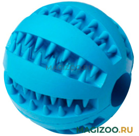 Игрушка для собак Homepet Silver Series мяч для чистки зубов каучук синий 7 см (1 шт)