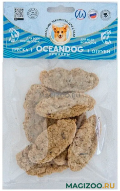 Лакомство Ocean Dog для собак всех пород крекеры с треской и отрубями 40 гр (1 шт)