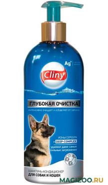 Cliny Глубокая очистка шампунь кондиционер для собак и кошек (300 мл)