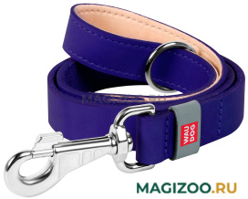 Поводок кожаный для собак фиолетовый 20 мм 122 см Collar Waudog Classic (1 шт)