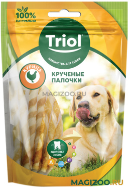 Лакомство TRIOL для собак палочки крученые с курицей 70 гр (1 шт)