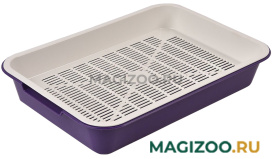ZOOEXPRESS лоток для кошек с сеткой АДАМ, высокие ножки, 38 х 26 см (1 шт УЦ)