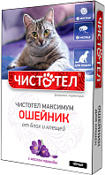 ЧИСТОТЕЛ МАКСИМУМ ошейник для кошек против блох и клещей черный 40 см (1 шт)