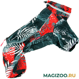 FOR MY DOGS комбинезон для собак серо/красный для девочек FW1087-2021 F (16)