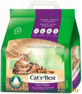 CAT’S BEST SMART PELLETS - Кэтс Бэст наполнитель древесно-комкующийся для длинношерстных кошек (5 л)