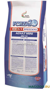 Сухой корм FORZA10 DOG BEST BREEDERS ADULT MINI для взрослых собак маленьких пород с рыбой (20 кг)