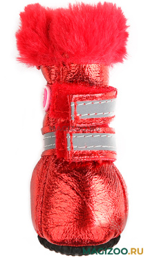 FOR MY DOGS сапоги для собак зимние красный металлик FMD671-2021 (2) 