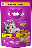 WHISKAS АППЕТИТНОЕ АССОРТИ для взрослых кошек с курицей и индейкой с нежным паштетом (0,35 кг) 